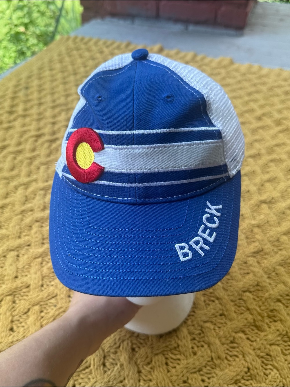 Colorado State Flag Cap Hat Trucker Mesh Adjustable Snapback Breck Outdoors Dad